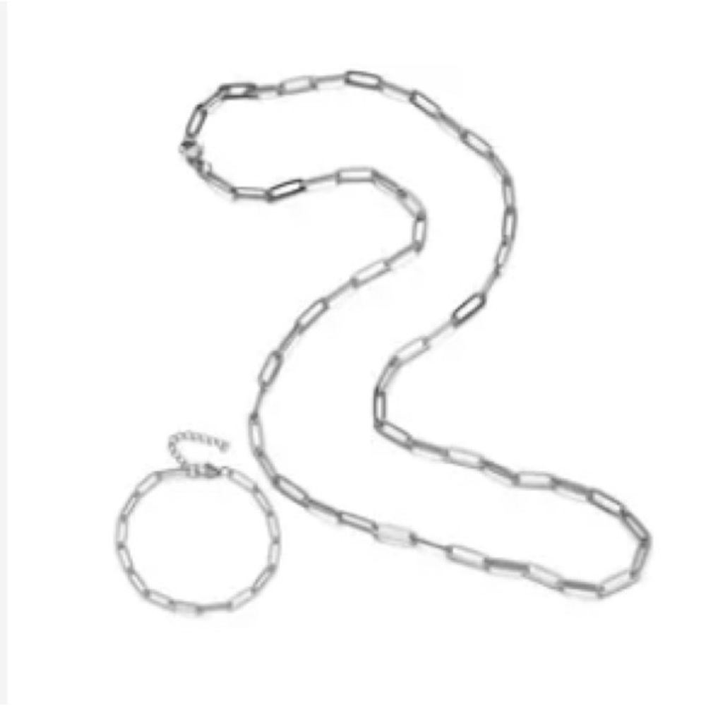 Paper clip chain and bracelet
